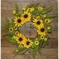 Large 22" Sunflower Wreath Front Door Wall Floral Decor Artificial Floral Wreath