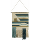 Bohemian Macrame Hand Woven Wall Hanging Teal Beige Taupe Textile Wall Decor New