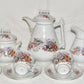 Antique Teapot Set 11pcs Lidded Teapot/Sugar Creamer Cups Saucers Service for 4