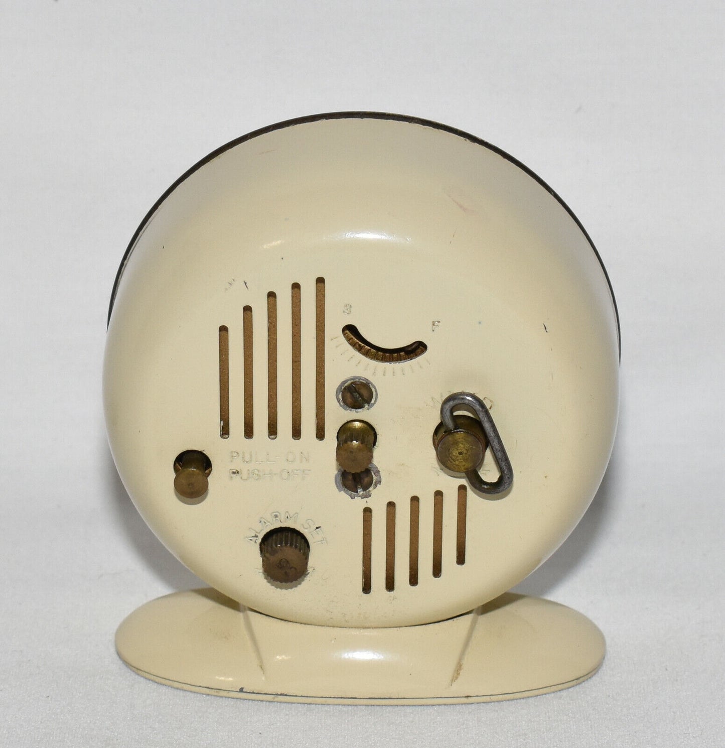 Vintage Lux Wind Up Alarm Clock Cast Iron Mini Alarm Clock Lux Clock MFG Co. USA