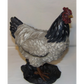 Chicken Statue White Brown Black Farm Animals Chicken Fowl Bird Farmhouse Decor