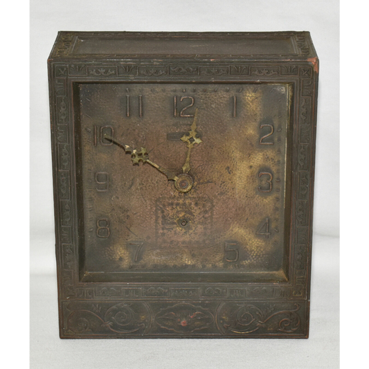 Antique Clock Victorian Era Ansonia Brass Bronze Heavy Weight Clock 1880s-1920s