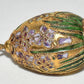 Vintage Chinese Cloisonne Enamel Egg Pendant Highly Gilded Deep Jewel Tone Color