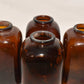 Brown Antique Snuff Bottles Levi Garrett & Sons Square Amber Glass Bottles 4PCS
