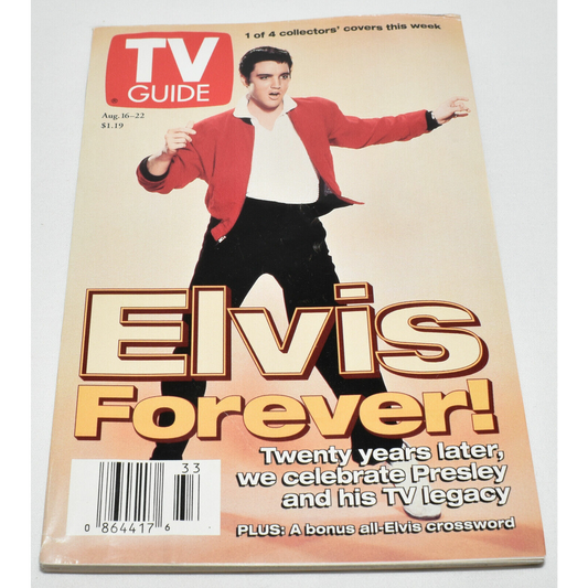 Vintage August 16-22 1997 TV Guide Elvis Forever Celebrating Presley & His TV Legacy