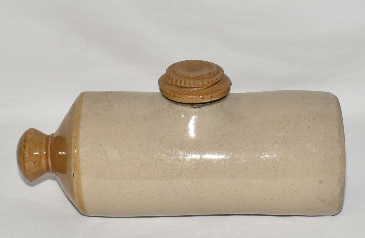 Vintage Stoneware Hot Water Bottle Foot & Bed Warmer Antique Foot Bed Linen Warmer