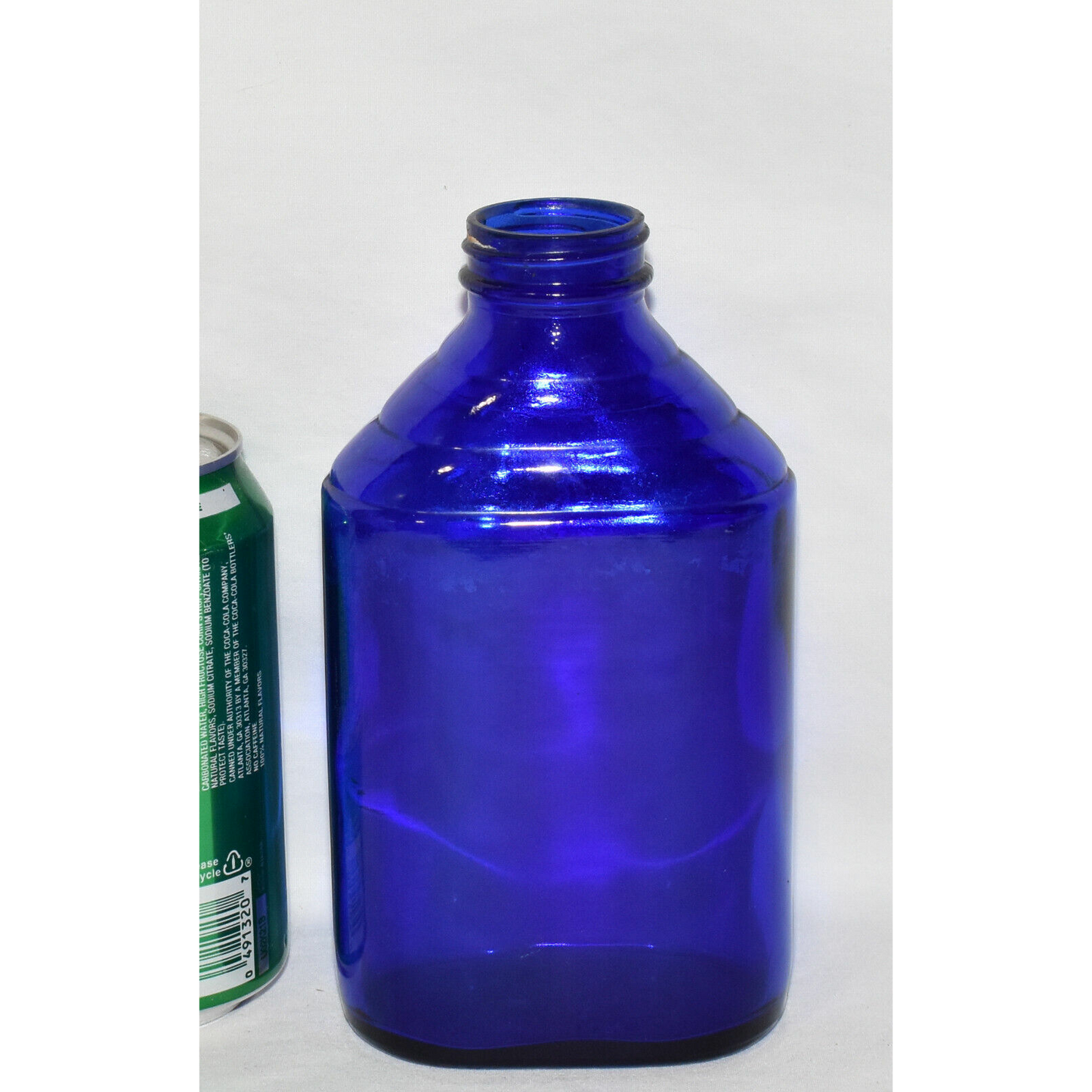 Old Hazel Atlas Blue Glass Medicine Bottle Cobalt Blue Milk of Magnesia Bottle