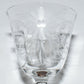 Vintage 4pc Set Elegant Crystal Glass Cordials Liqueur Stemware Etched Glass