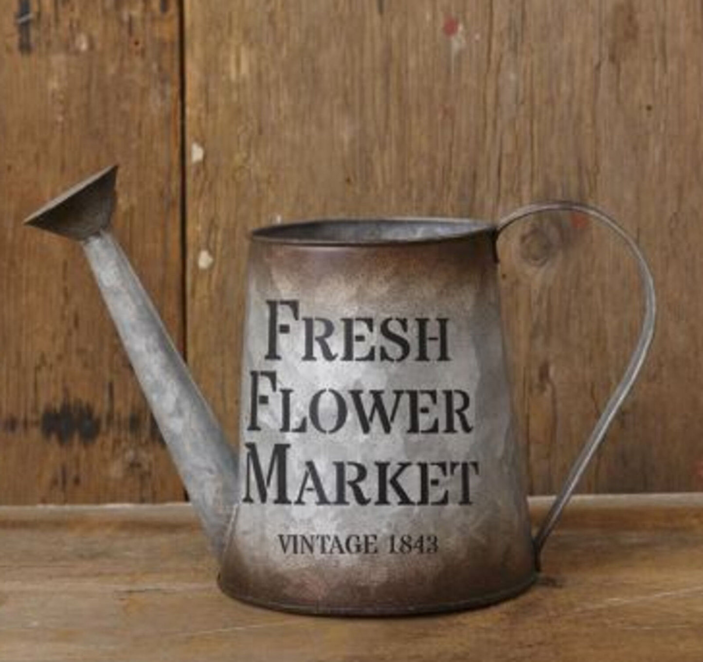 Rustic Decor Vintage Tin Watering Can Fresh Flower Market Rustic Home Decor