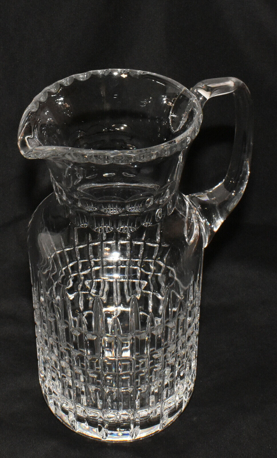 Vintage Juice Pitcher Block Optic Thumb Print 1 Quart Water Juice Glass  Pitcher