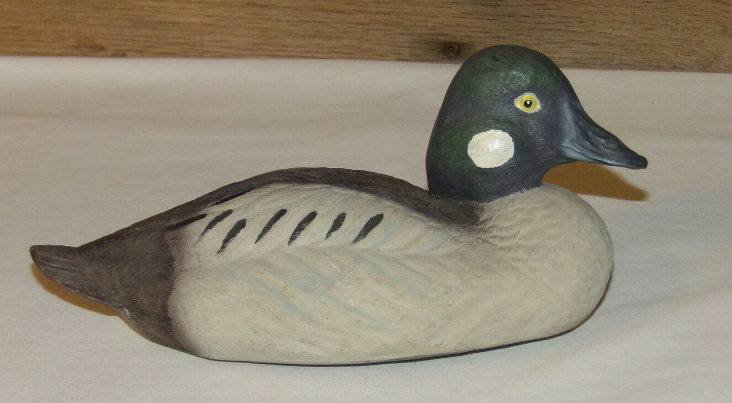 Vintage Common Goldeneye Male Mallard Duck Figurine Hand Made Bird Fowl Duck