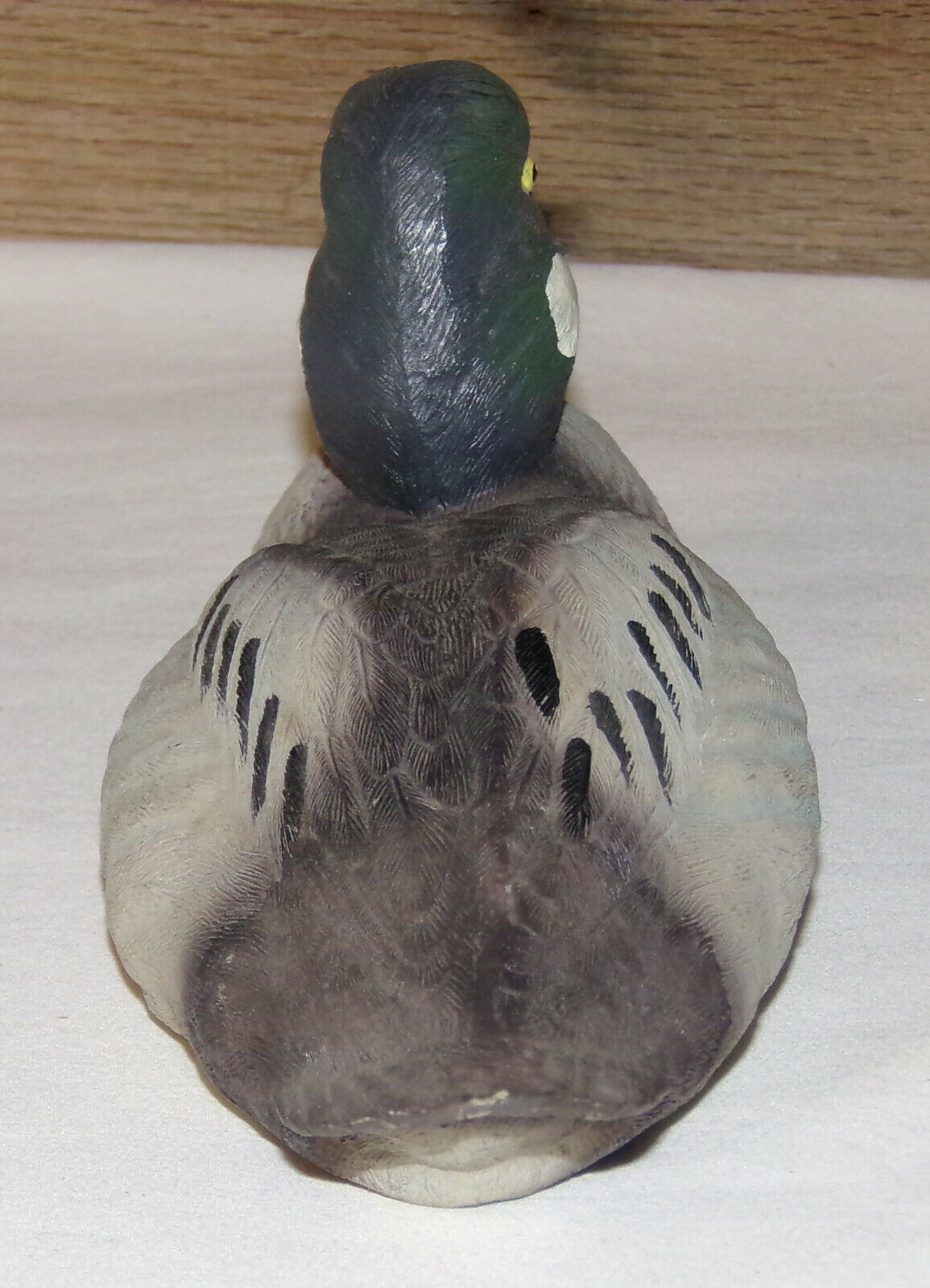 Vintage Common Goldeneye Male Mallard Duck Figurine Hand Made Bird Fowl Duck