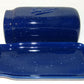 Mason Jar Butter Dish Cobalt Blue Porcelain Graniteware Butter Keeper Dish New