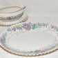 Syracuse China Lilac Rose 14" Serving Platter & Gravy Boat Made in America Mint
