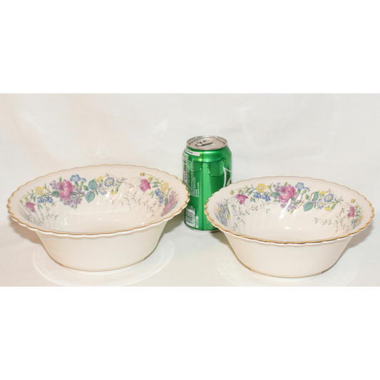 Syracuse China Lilac Rose Serving Bowls 2pc Set Porcelain Bowls Made in America