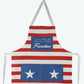 Kitchen Cooking Apron w Pockets USA Flag Apron Unisex Red White Blue 4th of July