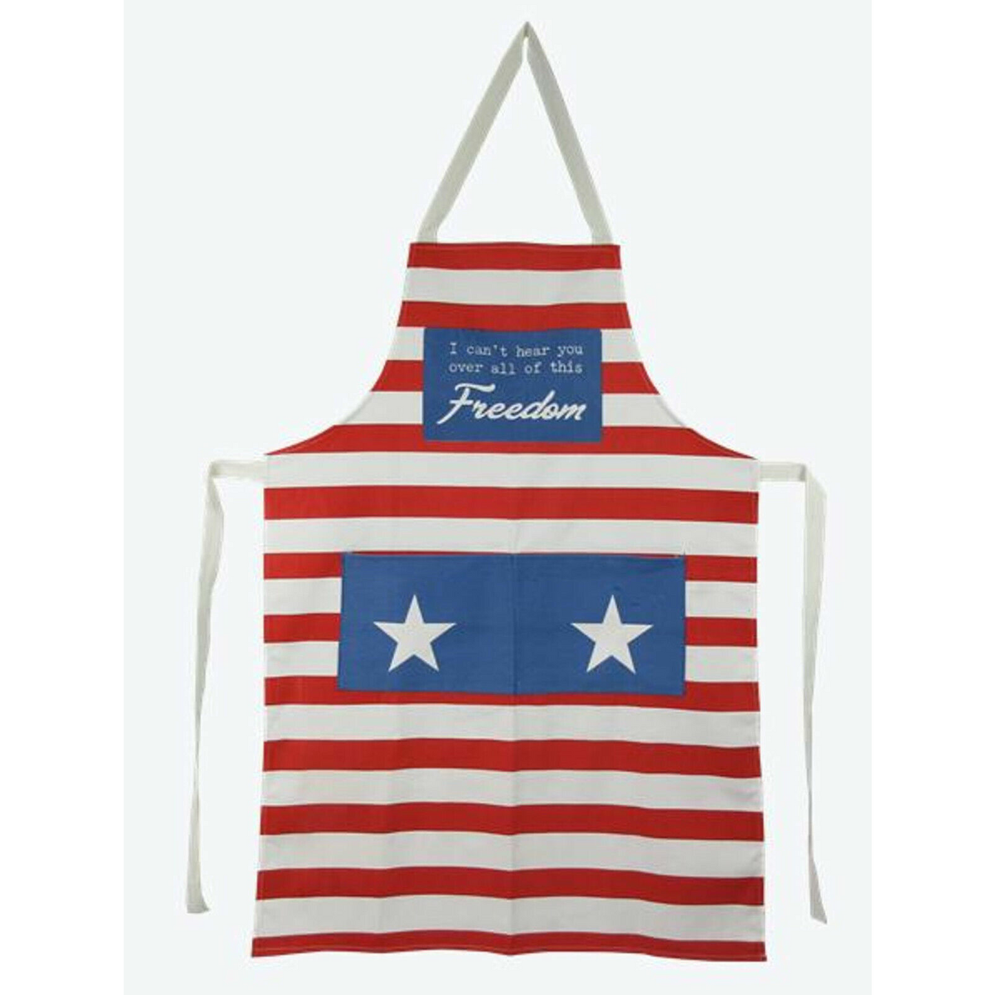 Kitchen Cooking Apron w Pockets USA Flag Apron Unisex Red White Blue 4th of July