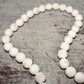 Distressed White Wood Blessing Beads Home 31" Decorative Beads Farmhouse Decor