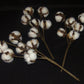 11" Cotton Stems Sprays 3pc Flower Sprays Farmhouse Country Ranch Home Decor New