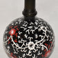 Vintage Scentier Fragrance Oil Lamp Red White Black Embossed Ceramic Jar Bottle