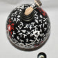 Vintage Scentier Fragrance Oil Lamp Red White Black Embossed Ceramic Jar Bottle