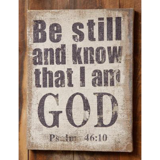 Wall Art Decor "Be Still And Know That I Am God" Religious Wall Art Wall Hanging