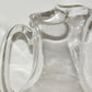 Lg Vintage Monogrammed Pitcher Clear Glass Ice Lip Pitcher Calligraphy "G" Logo