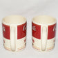 Pair Vintage Campbell Tomato Soup Mugs Cups Red White Soup Mugs Coffee Cups USA