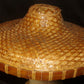 Vintage Large Conical Hat Handmade Asian Bamboo Sun Rice Oriental Farmer Hat EUC