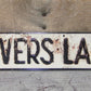 Rustic Metal Sign Lovers Lane Shelf Wall Table Rustic Street Sign Decor 18"