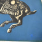 Vintage Asian War Horse Screen Print on Rice Paper or Linen 15 x 13" Wall Decor