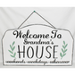 Rustic Metal Sign Welcome To Grandmas House 22 x 13" Hanging Wall Sign Decor New