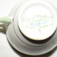 Vintage Royal Stafford Bone China Repos Teacup Saucer Green White Flowers England