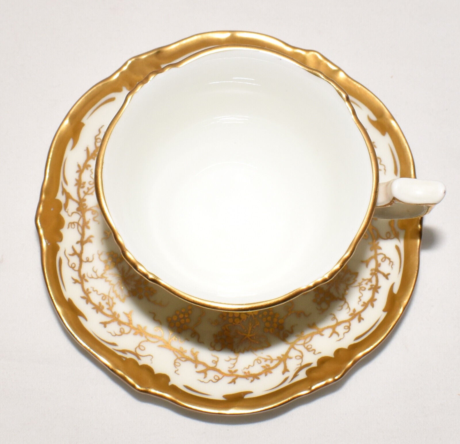 Vintage Cauldon Bone China Demitasse Teacup Saucer 