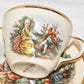 Vintage Royal China 22KT Gold Demitasse Tea Cup & Saucer Garden Scene Landscape