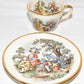 Vintage Royal China 22KT Gold Demitasse Tea Cup & Saucer Garden Scene Landscape