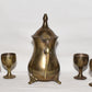 7pc Vintage EPNS Arabic Dallah Coffee Set Miniature Brass Pot Goblets Middle Eastern