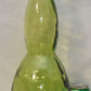 Vintage Mold Blown Glass Vase Tall 18" Green Bulbous Statement Vase Thick Heavy