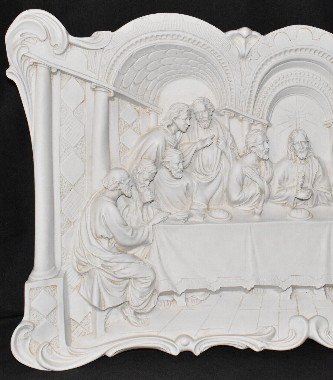 Vittoria Collection Italian Handcrafted Last Supper Art Sculpture in Relief 28"