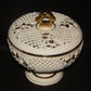 Capodimonte Reticulated Candy Dish Porcelain Vanity Box Mid Century Modern Italy