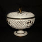 Capodimonte Reticulated Candy Dish Porcelain Vanity Box Mid Century Modern Italy
