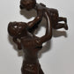 Vintage Patinated Bronze Woman Child Statue Sculpture Wooden Base Signed Jmber 5/25
