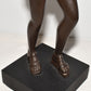 Vintage Patinated Bronze Woman Child Statue Sculpture Wooden Base Signed Jmber 5/25