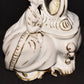 Vintage Japan White Ceramic Box Victorian Lady at Vanity Lidded Trinket Hair Box