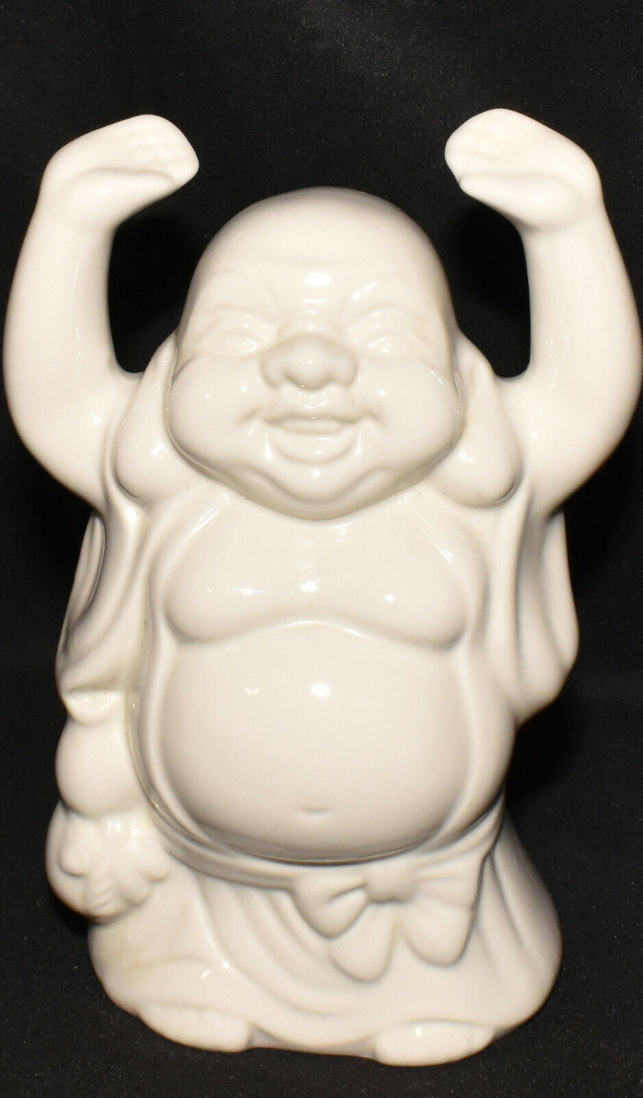 Vintage Laughing Buddha Budai Statue Figure Happiness Good Fortune Wealth