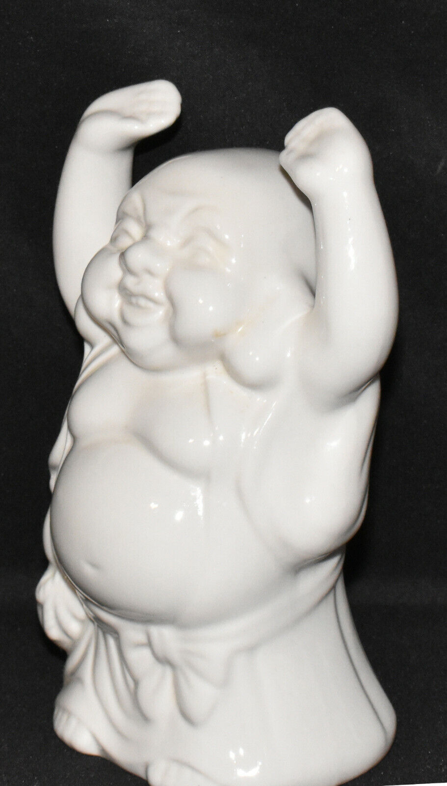 Vintage Laughing Buddha Budai Statue Figure Happiness Good Fortune Wealth