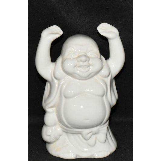 Vintage Laughing Buddha Budai Statue Figure Happiness Good Fortune Wealth