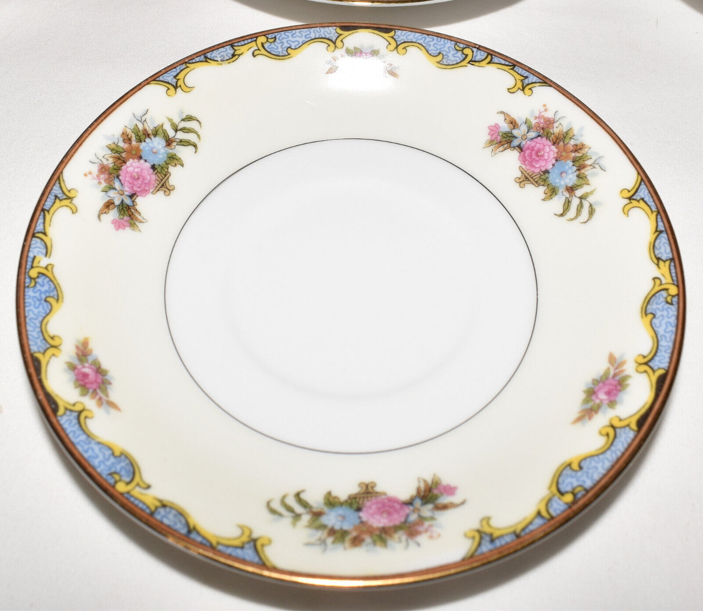 Vintage 5pc Set Noritake Vasona China 5.5" Saucers Plates Elegant Floral Pattern