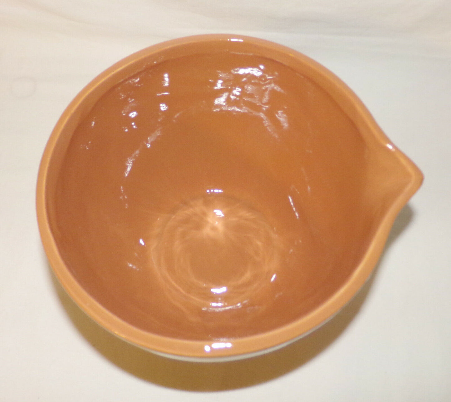 Mixing Bowl w Whisk Blue White Stripe Porcelain Bowl w/ Spout 8.5" New 2pc Set