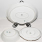 Vintage Hutschenreuther Richelieu China 3pc Hostess Set Platter Bowl Gravy Boat Mint